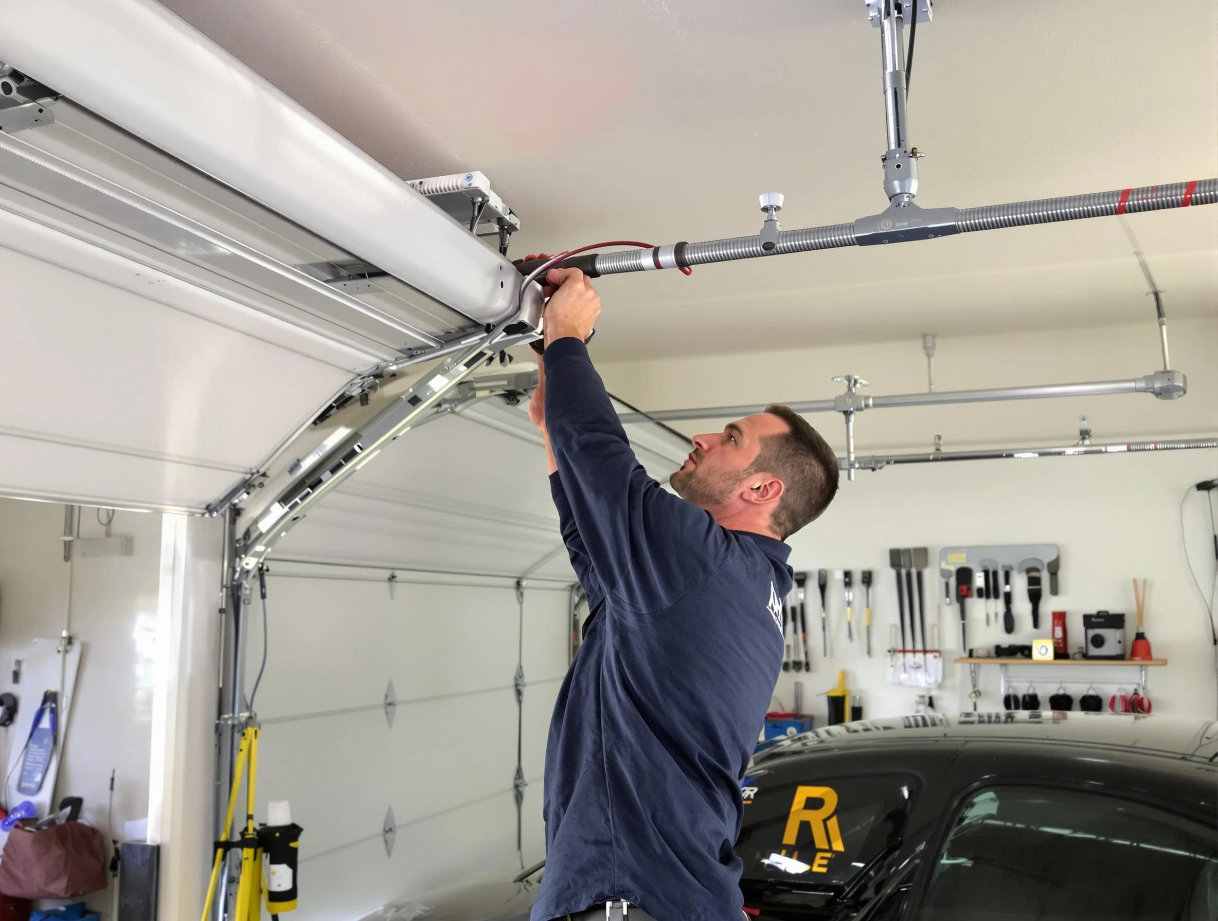 Wheat Ridge Garage Door Repair technician performing garage door cable repair in Wheat Ridge