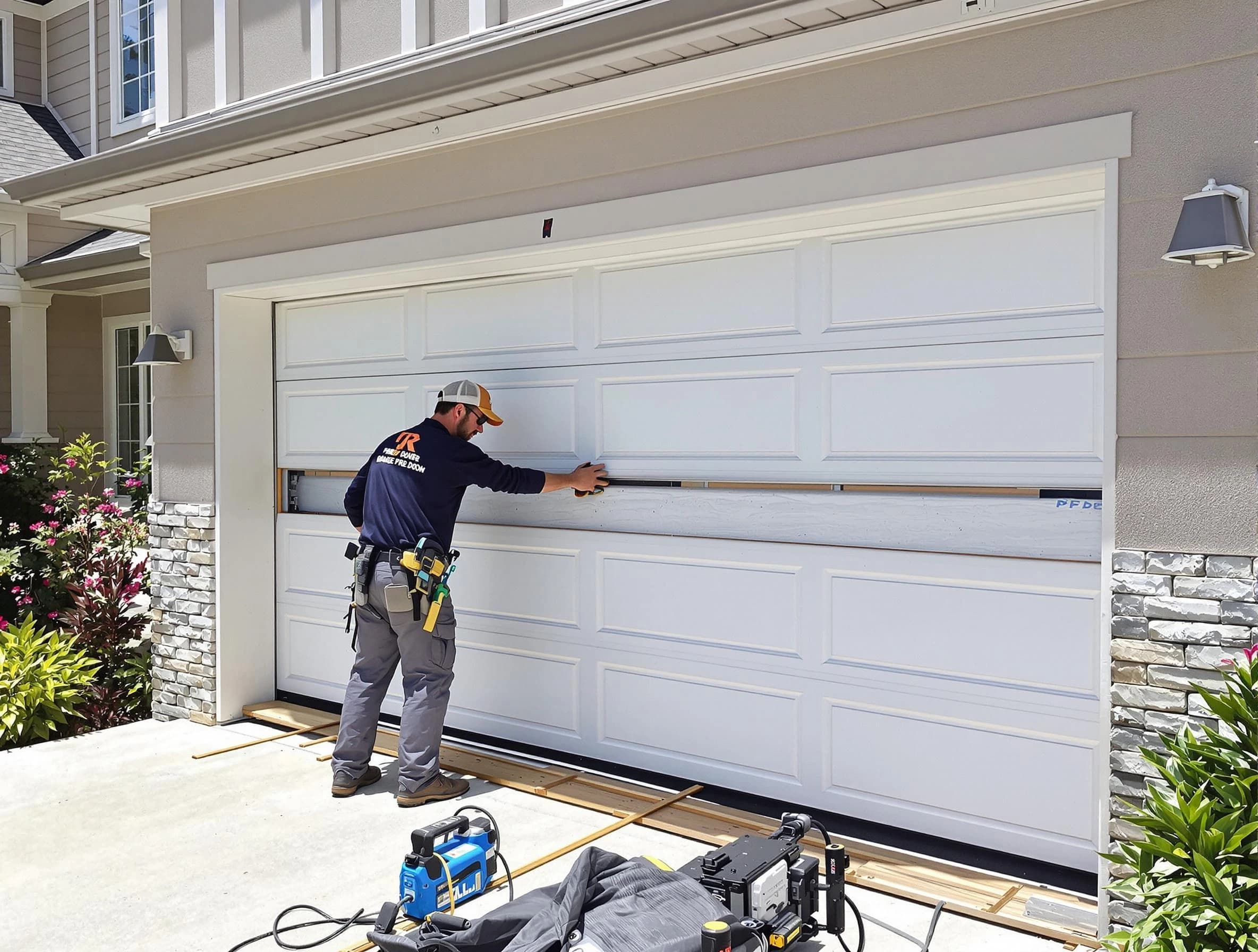 Wheat Ridge Garage Door Repair team performing complete garage door replacement at Wheat Ridge residence