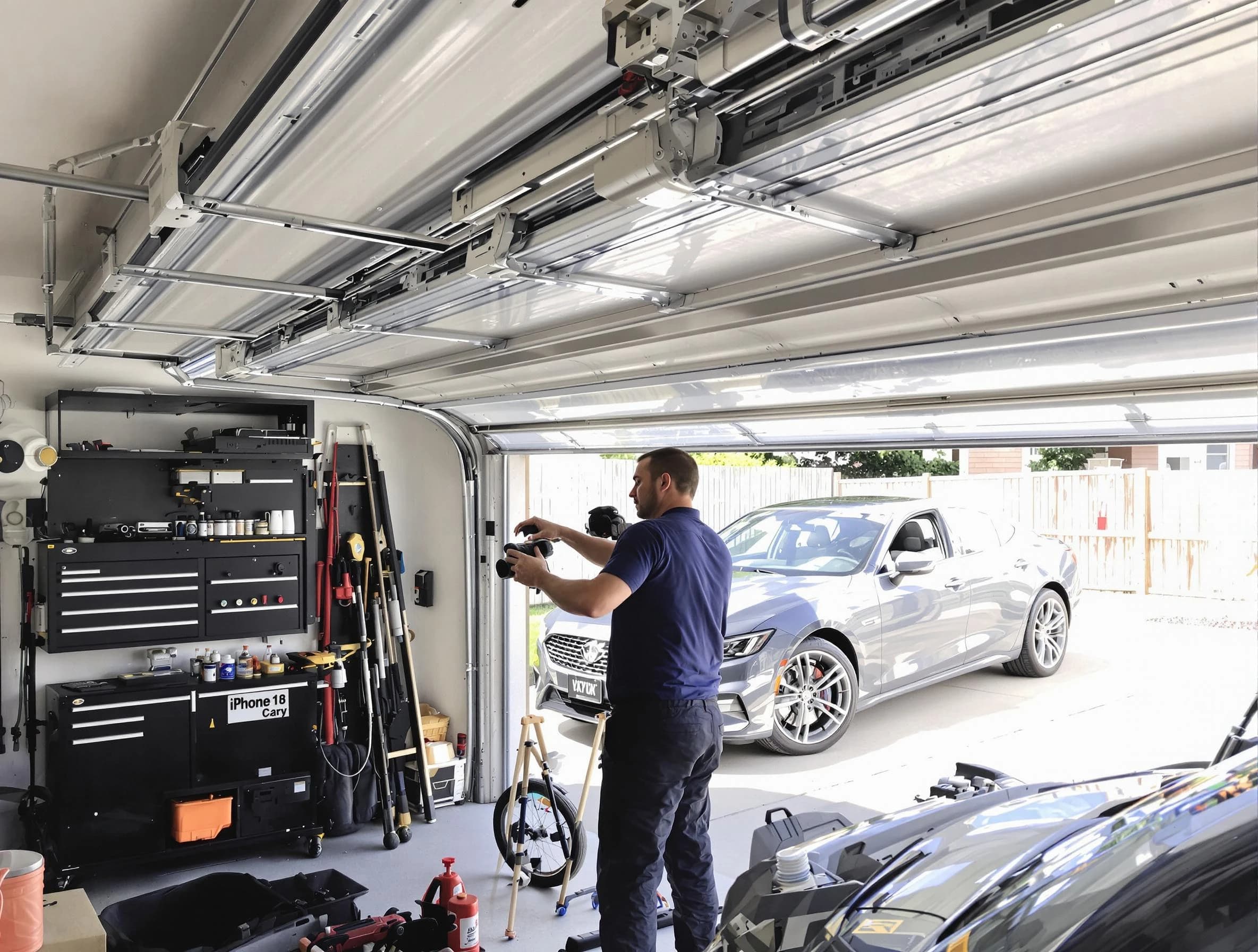 Wheat Ridge Garage Door Repair technician fixing noisy garage door in Wheat Ridge