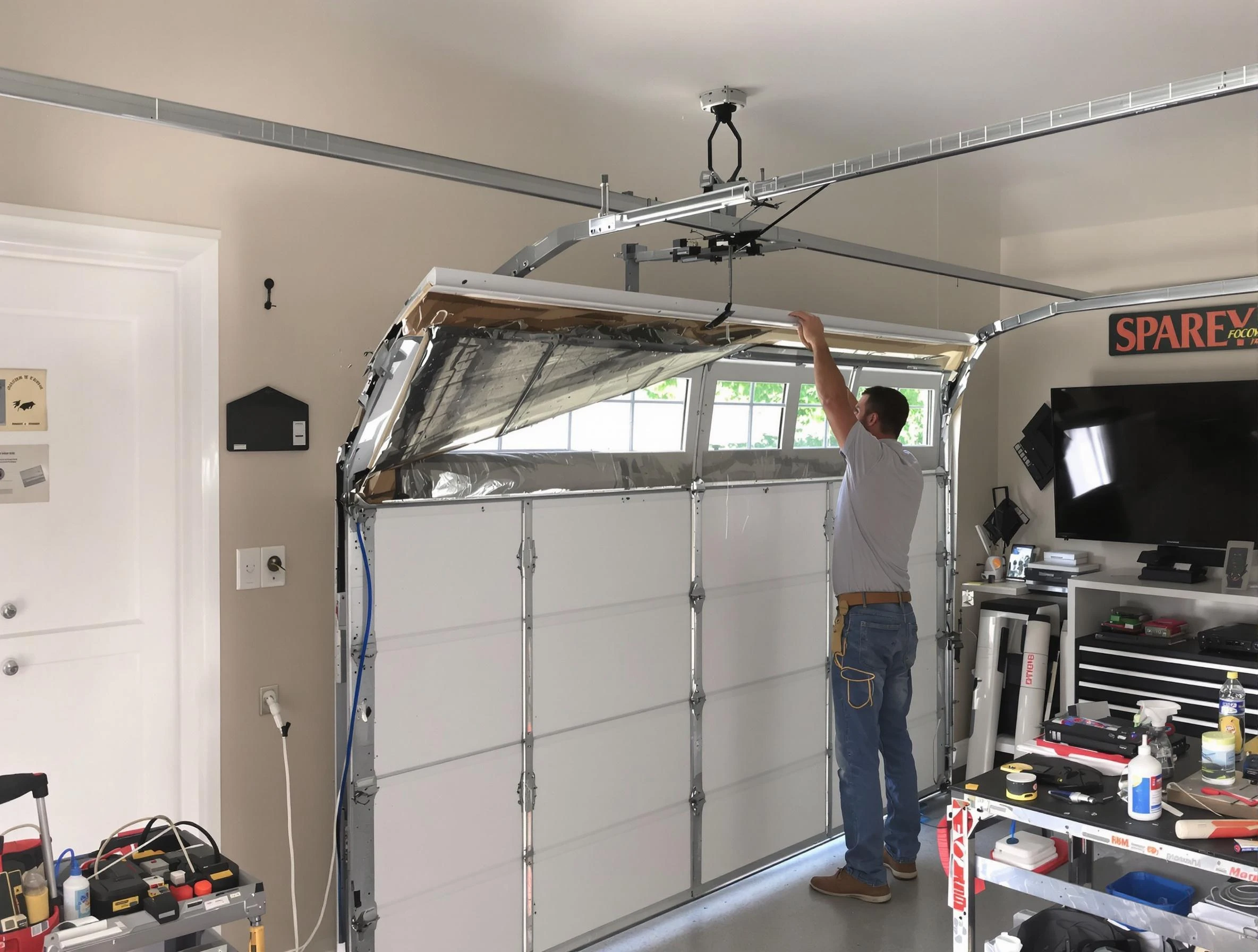 Garage door section replacement by Wheat Ridge Garage Door Repair in Wheat Ridge